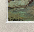 A. Dubsky - Pintura Óleo S/ Tela Casario Antigo