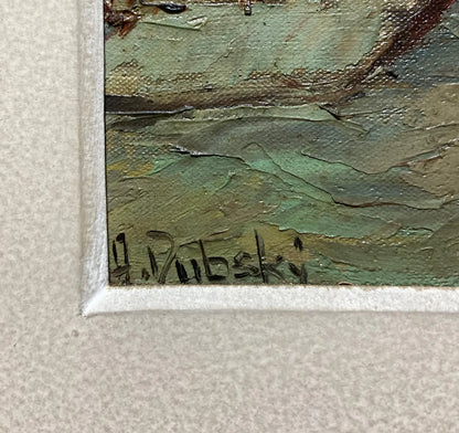 A. Dubsky - Pintura Óleo S/ Tela Casario Antigo