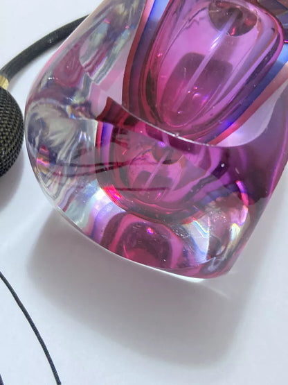 Perfumeiro Antigo Com Borrifador Art Decô Violeta E Azul