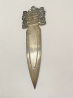 Abridor De Cartas Antigo Prata 925 Com Placa Judaica
