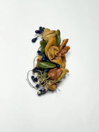 Broche Antigo Floral Rosas Artesanal Anos 60/70