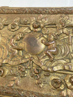 Antigo Porta Joias Caixa Cofre De Bronze Imperio Decorada