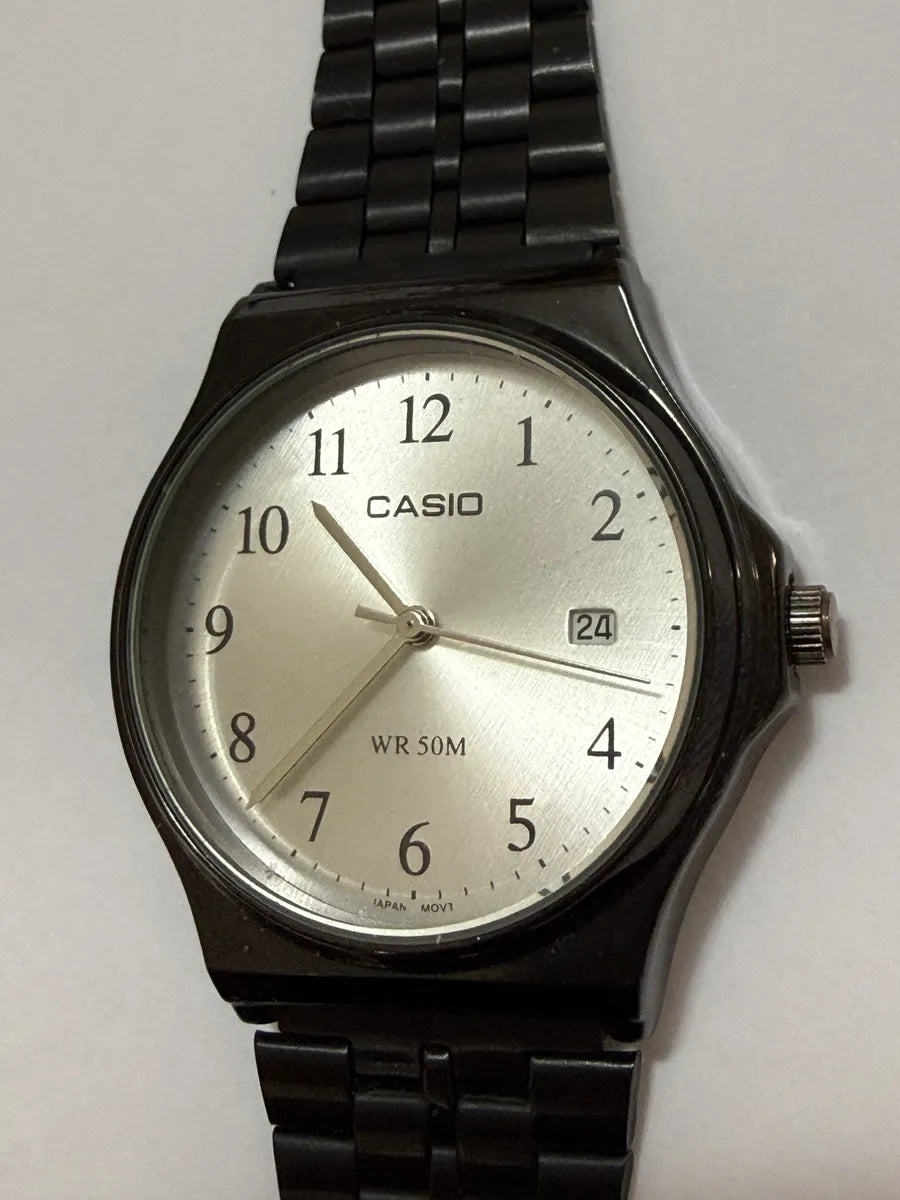 Relógio Casio Analógico Wr50m Calendário Pulseira Preta