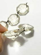 Cristais Lapidados Octogonais Diamante Para Lustre Antigo