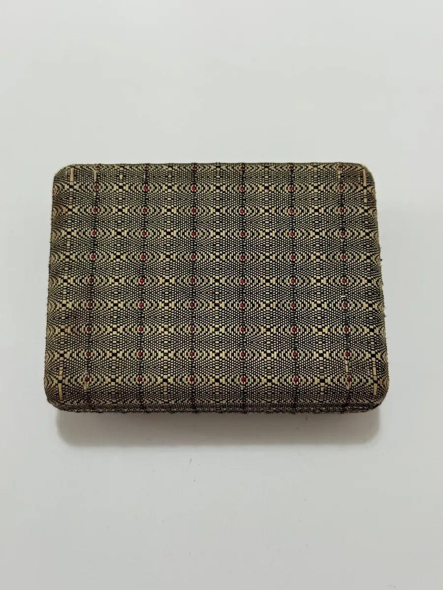 Caixa Porta Jóias Antiga Forrada Em Tecido Decorado