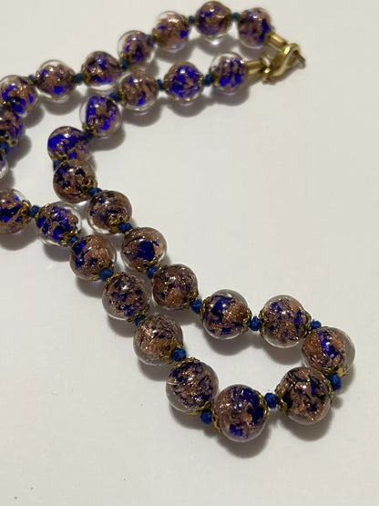 Colar Antigo Em Vidro Murano Glass Original Venezia Itália