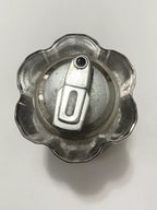 Isqueiro De Mesa Antigo Em Vidro E Metal