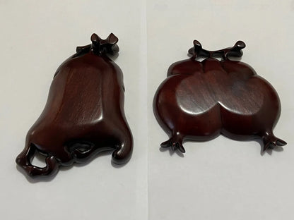 Par De Tigelas Chinesas Antigas Em Madeira Nobre Esculpida