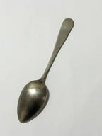 Colher Antiga Prata Monograma Punção Leão 20cm