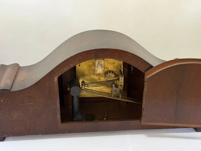 Relógio Antigo De Mesa Carrilhão Schattan Em Madeira Marrom