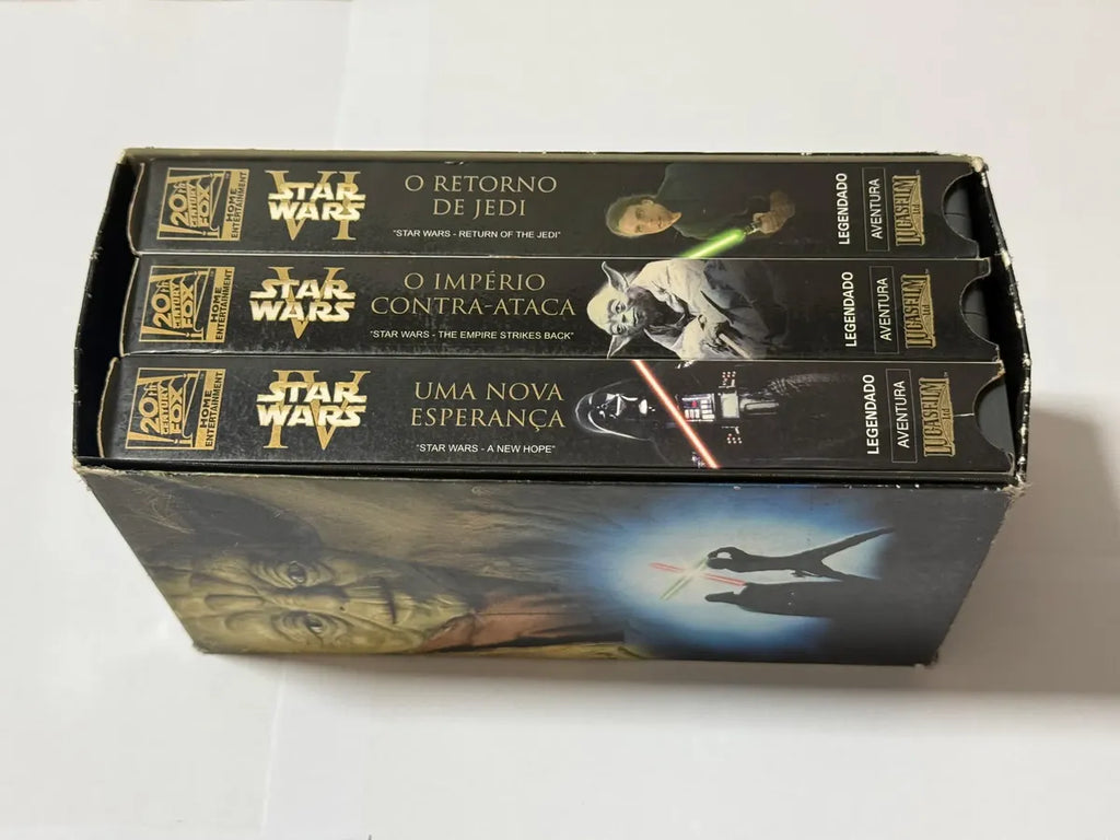 Star Wars Trilogia Clássica Vhs Box 3 Fitas Antigas Coleção