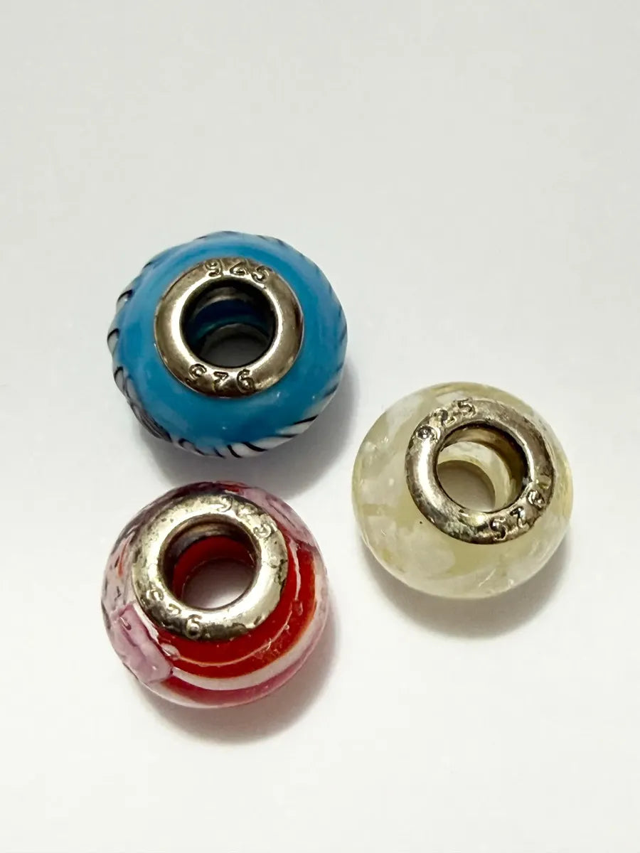 Berloques Murano E Prata 925 Cores E Detalhes - 3uni N3