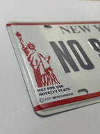Placa Antiga Decorativa New York No Smoking Metal