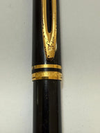 Caneta Antiga Waterman Preta Com Dourado Made In France Preta E Dourada