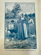 Livro Antigo Alemão Drei Freundinnen 1890 Ilustrado