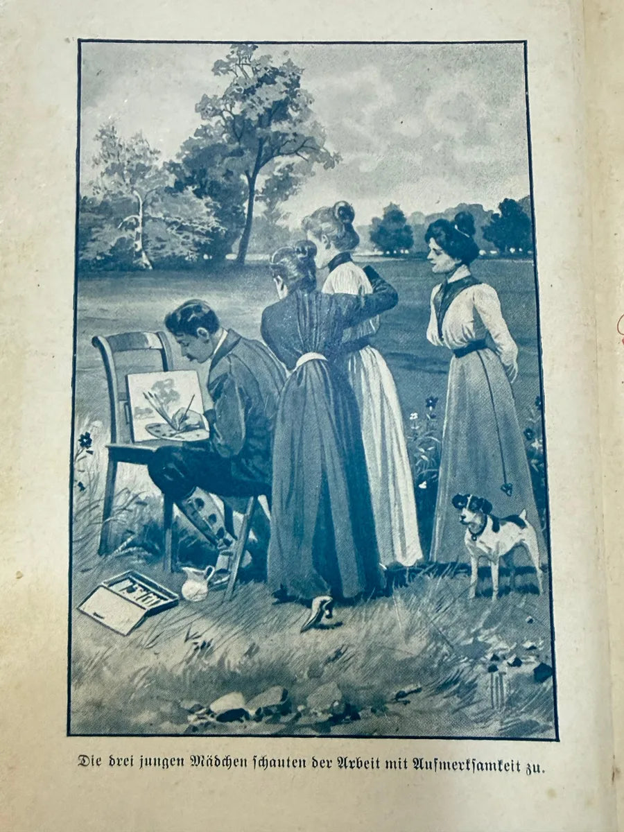 Livro Antigo Alemão Drei Freundinnen 1890 Ilustrado