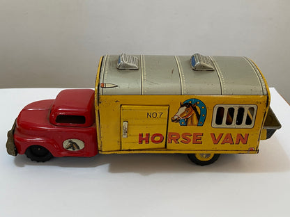 Caminhão De Lata Antigo Horse Van Eight Japan C/ Cavalos