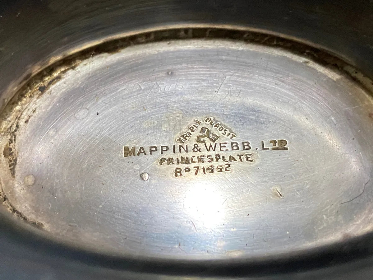 Cesta Antiga Mappin & Webb Ltd Princes Plate Prata