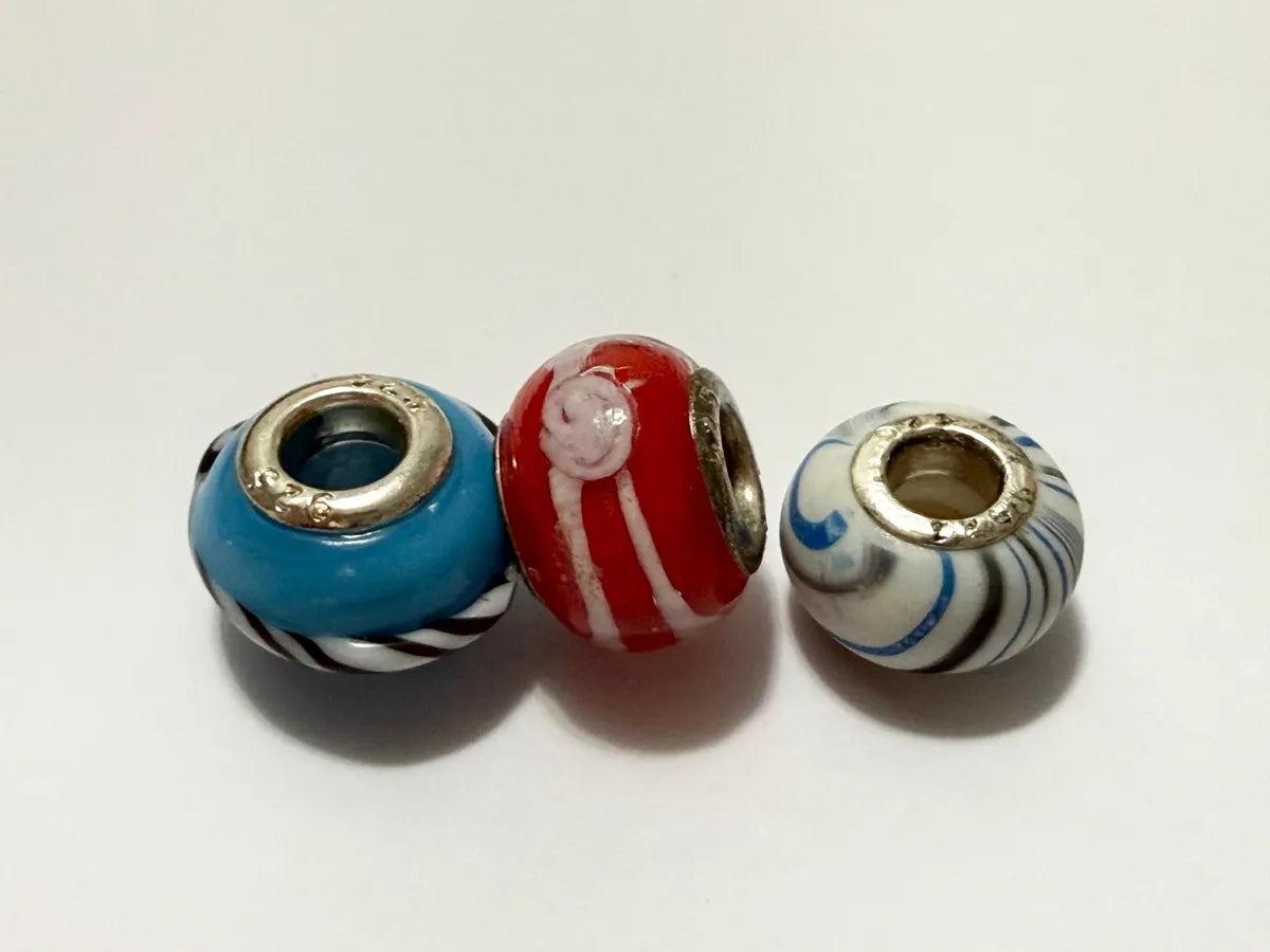 Berloques Murano E Prata 925 Cores E Detalhes - 3uni N5