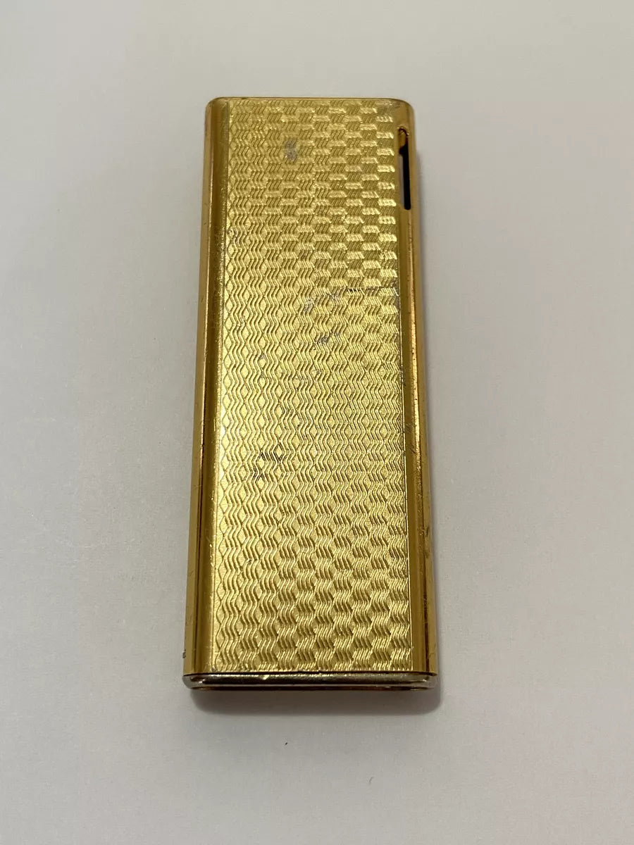 Isqueiro Antigo Japonês Riena Japan Dourado Brasão Leões