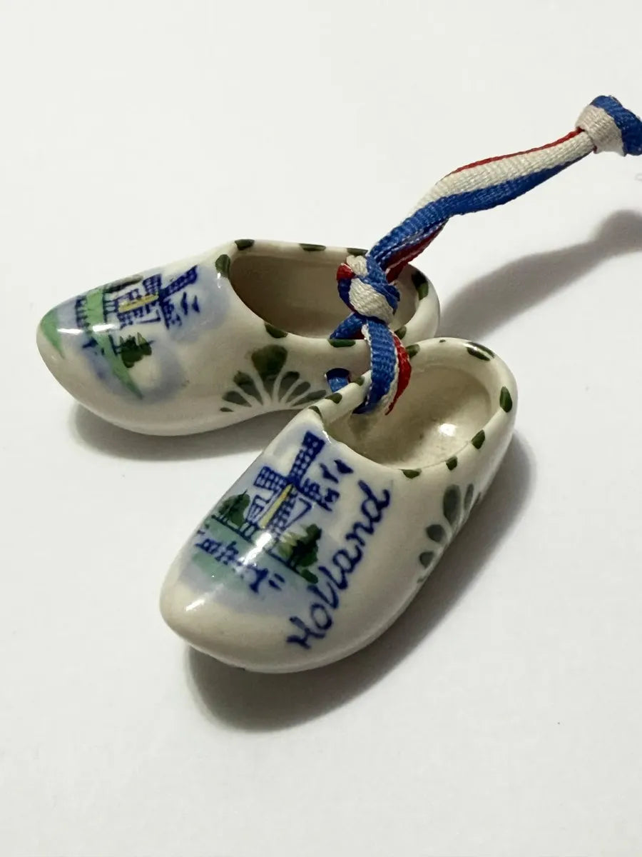 Mini Tamancos De Porcelana Holland - Souvenir Holandês 5,5cm