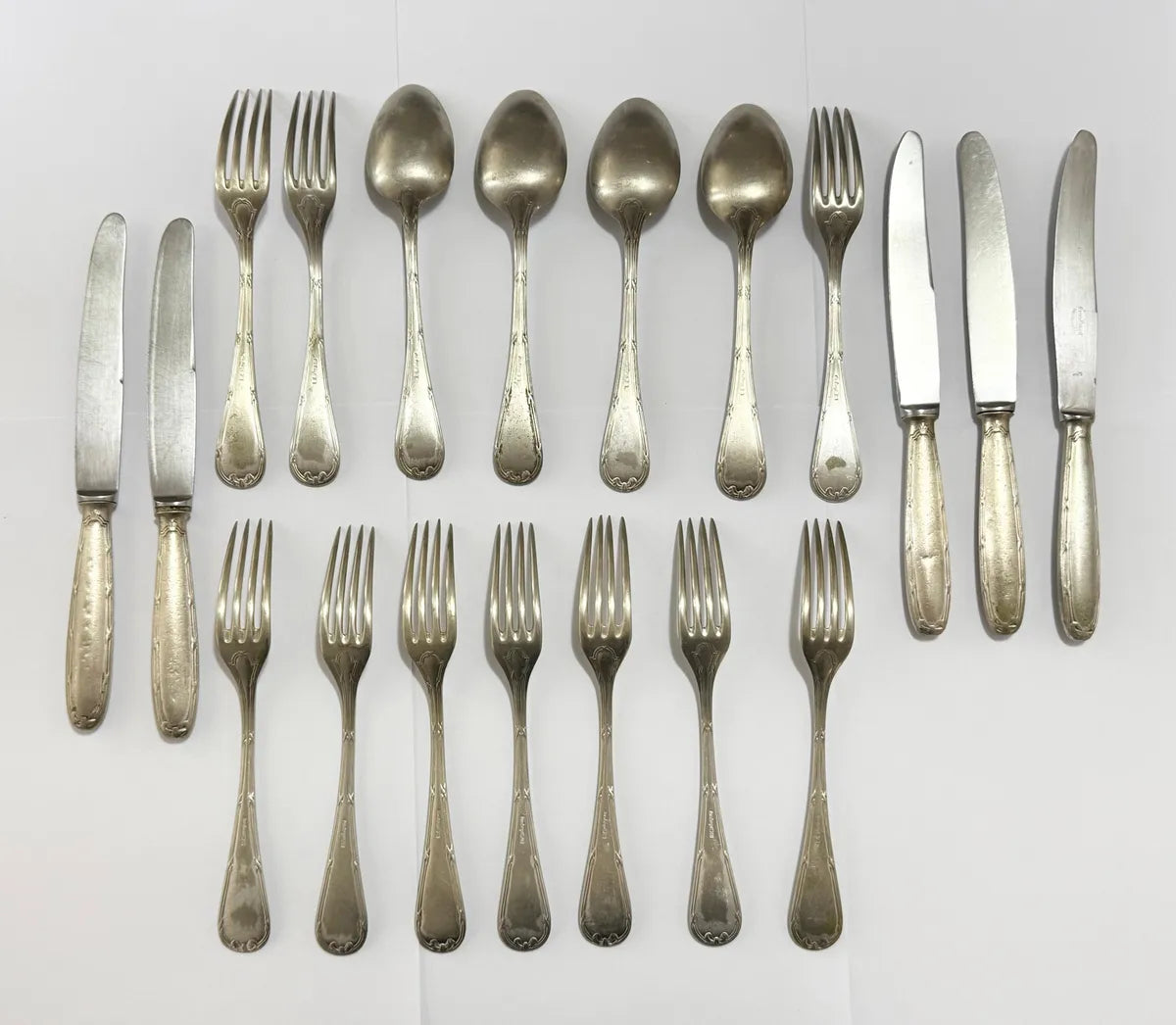 Faqueiro Antigo Fracalanza Modelo Lacinho 35 Peças Prateado