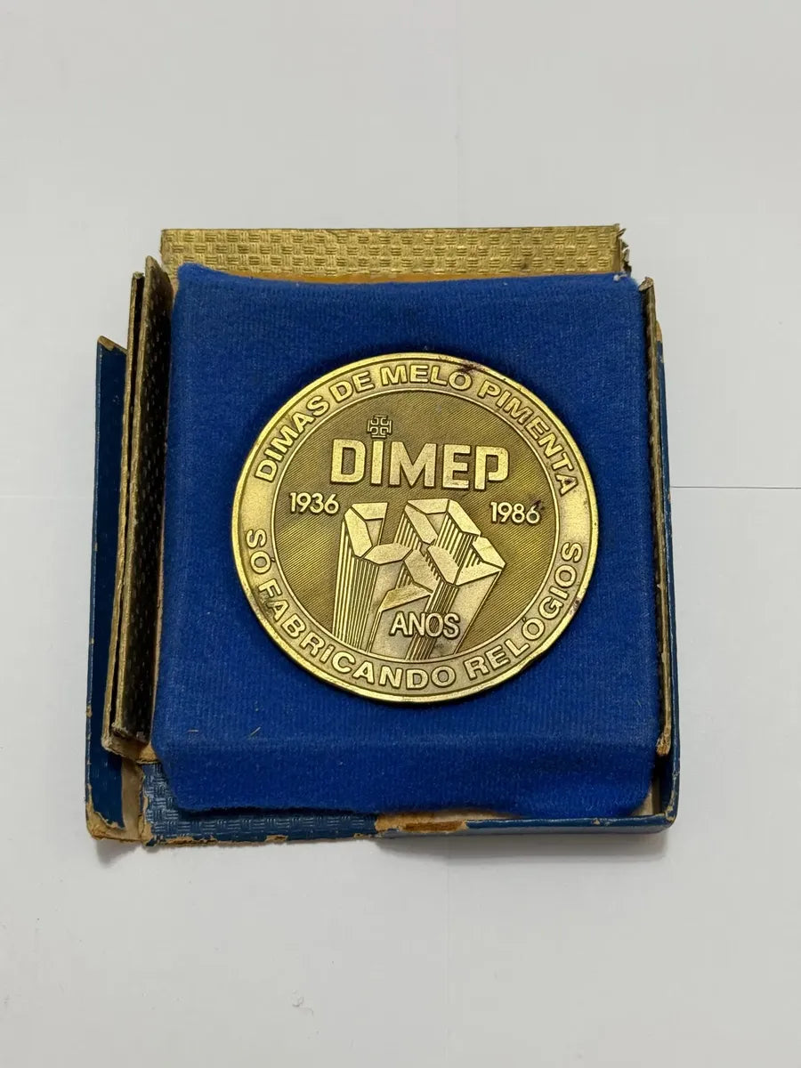 Medalha Antiga Comemorativa Dimep 50 Anos 1936-1986 Original
