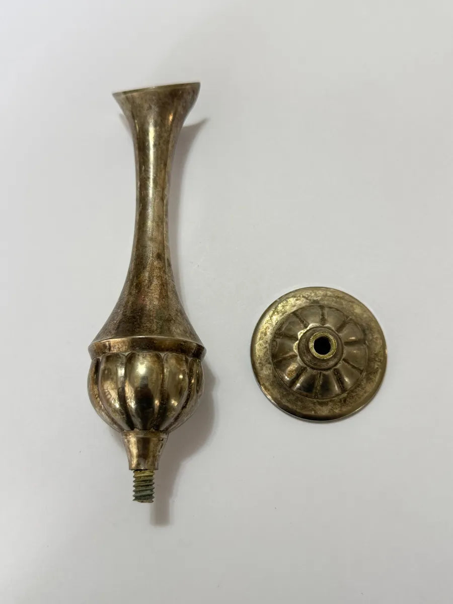 Vaso Miniatura Antigo Em Metal Prateado 15cm