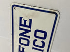 Placa Antiga Telefone Público Cia Telefônica Brasileira Branco