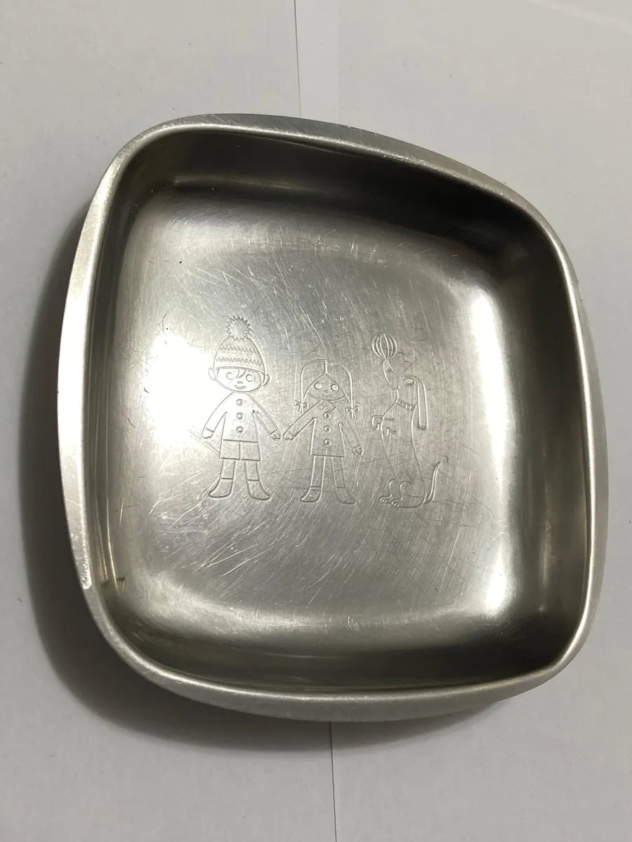 Antigo Prato Infantil Inox Hercules 18-8