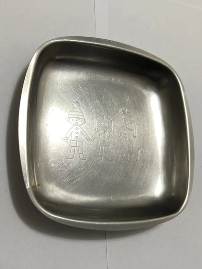 Antigo Prato Infantil Inox Hercules 18-8