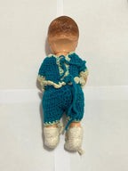 Boneca Estrela Antiga C/ Roupinha Croche E Olhos De Dormir