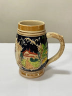 Caneca Alemã Antiga Heidelberg Cerâmica Relevo