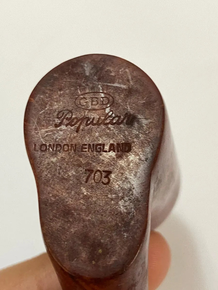 Cachimbo Inglês GBD Popular 703 Em Briar Antigo