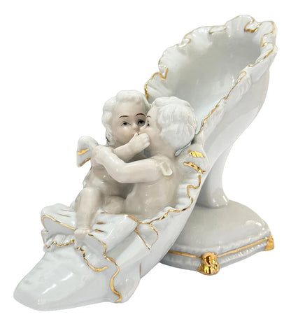 Escultura Porcelana Anjos Sapato - Monti Piero Espanha