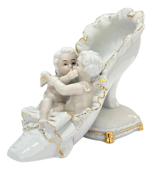 Escultura Porcelana Anjos Sapato - Monti Piero Espanha