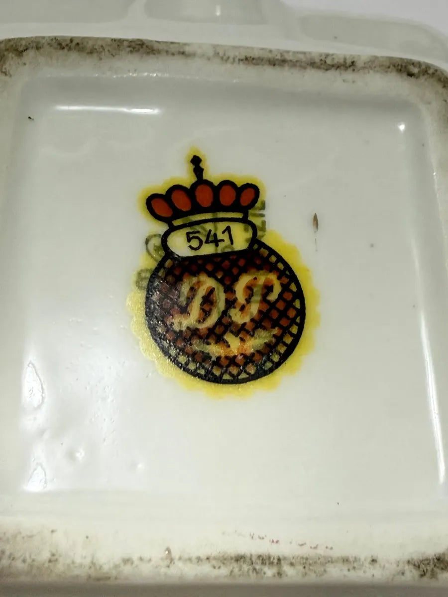 Cinzeiro Antigo Porcelana Europeia Fragonard Dourado