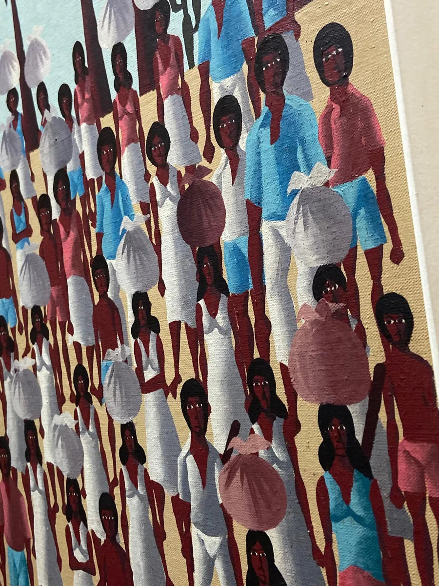 Josinaldo 81 - Quadro Antigo Óleo S/ Tela Cena Nordestina