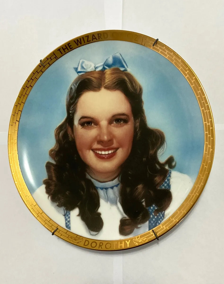 Prato Decorativo Antigo Dorothy - O Magico De Oz Ouro 23k Dourado Dorothy