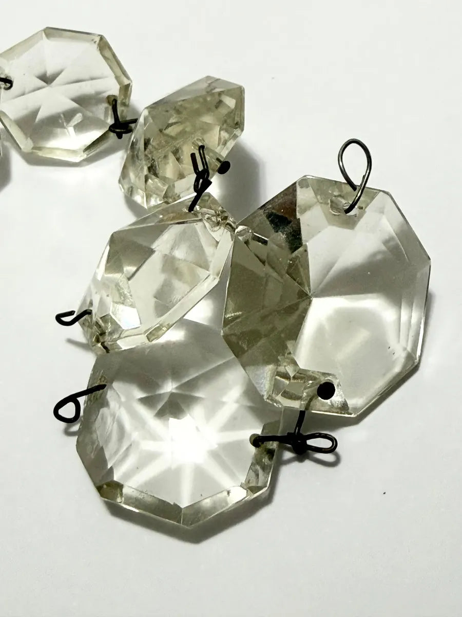 Cristais Lapidados Octogonais Diamante Para Lustre Antigo