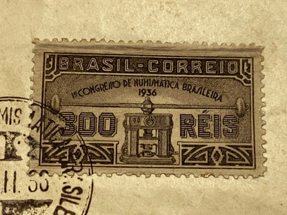 Envelope Antigo 1 Primeiro Congresso Numismática Brasil 1936