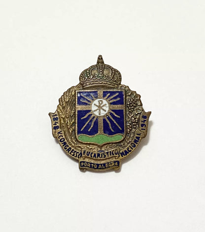 Broche Botton Antigo V Congresso Eucarístico Nacional 1948