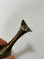 Vaso Miniatura Antigo Em Metal Prateado 15cm