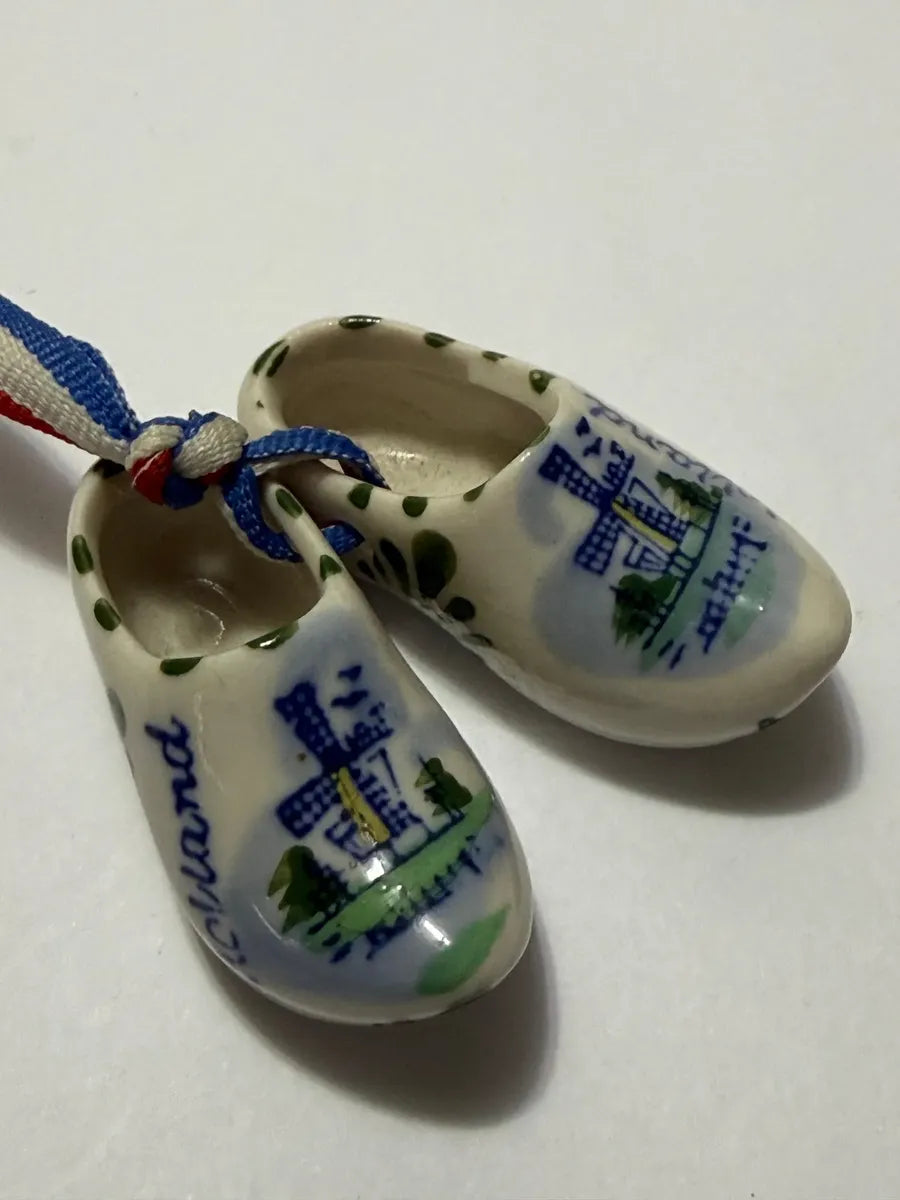 Mini Tamancos De Porcelana Holland - Souvenir Holandês 5,5cm