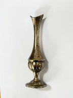Vaso Miniatura Antigo Em Metal Prateado 15cm