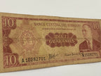 Cédula Antiga 1963 Paraguai 10 Guaranies