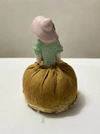 Boneca Alfineteiro Antiga De Porcelana Branco