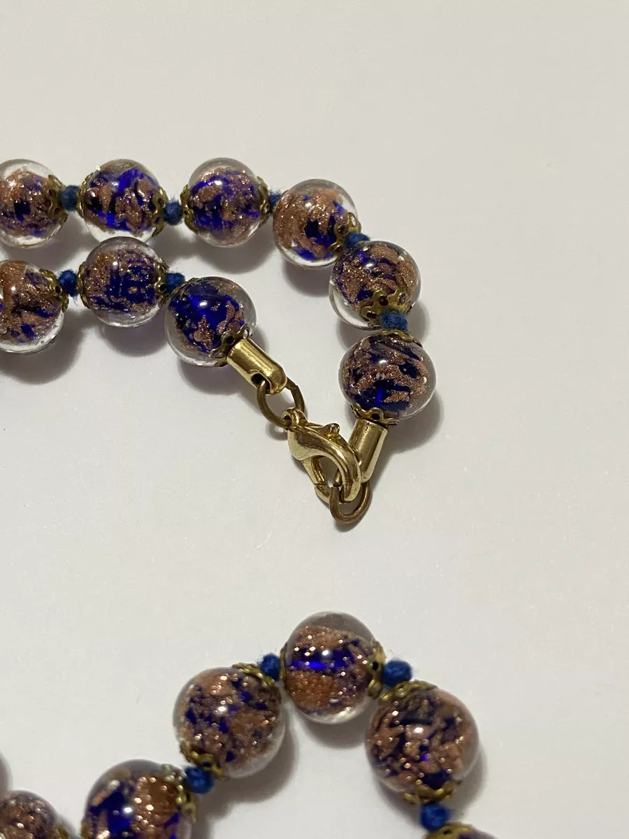 Colar Antigo Em Vidro Murano Glass Original Venezia Itália