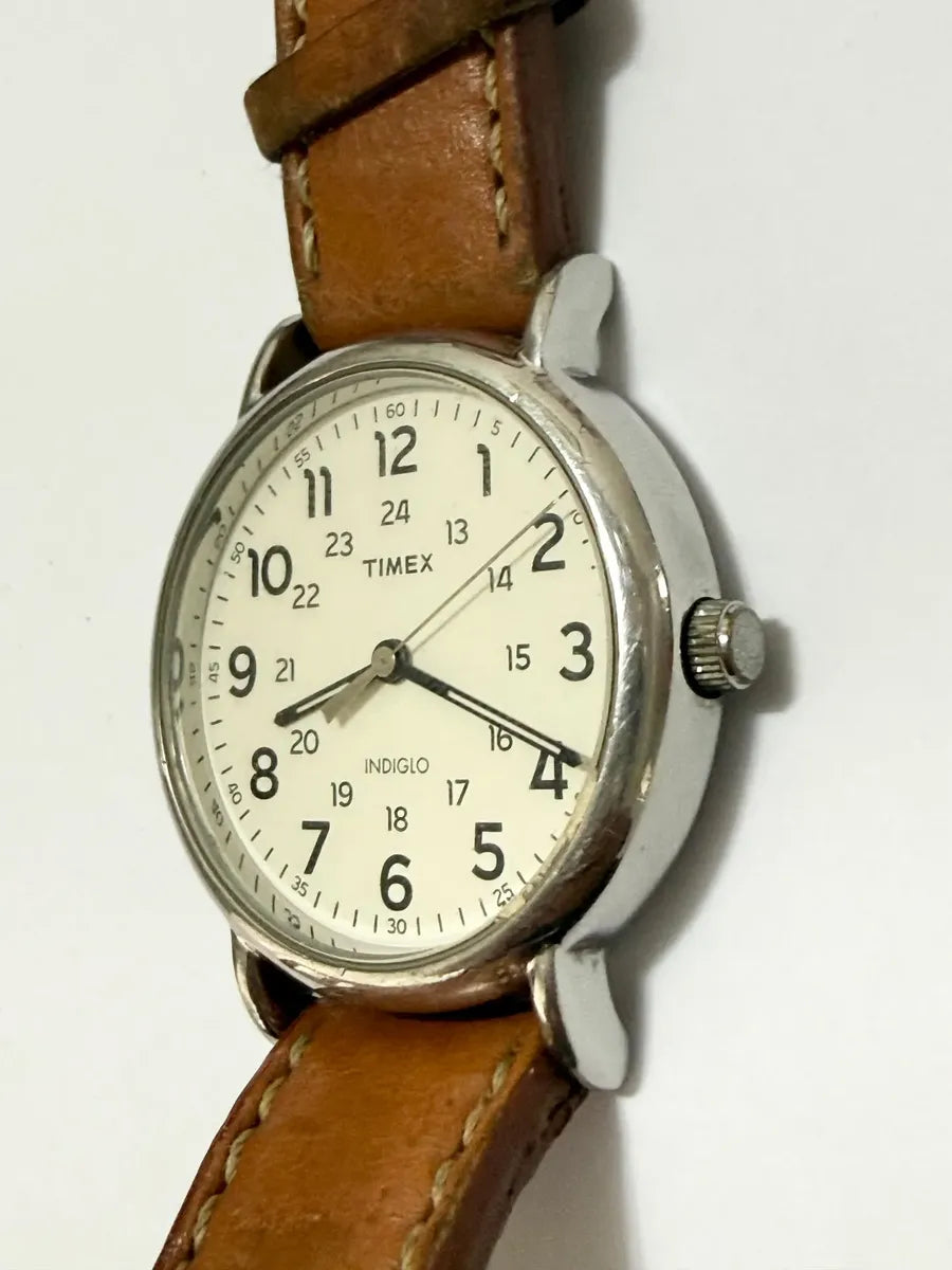 Relógio Timex Indiglo Clássico Pulseira Couro Marrom