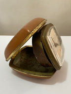 Relógio Despertador Antigo Alemão Landau West Germany Dourado
